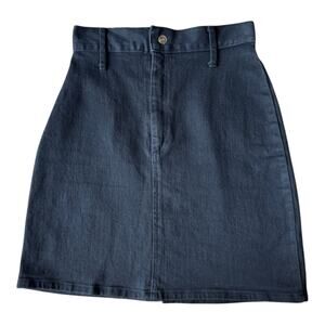 Vintage 80's Kayo of California Black high waisted denim skirt size medoim